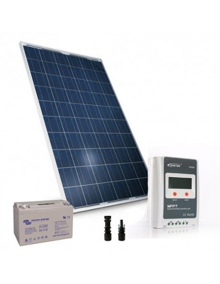 Kit Solare Pro W V Fotovoltaico Regolatore A Mppt Batteria Agm Ah