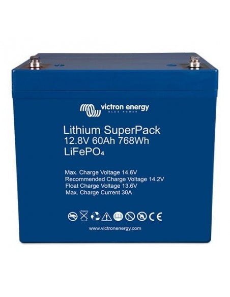 12,8V 60Ah Lithium SuperPack Battery Victron Energy Photovoltaic ...