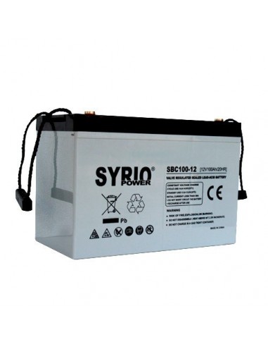 AGM Battery 100Ah 12V Deep Cycle Syrio Power photovoltaic boating marine  camper