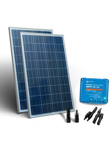 kit de panneau solaire portable avec onduleur 220W 12V/24V contrôleur  polysilicium pour automobile péniche voiture RV bate,Kit onduleur de  contrôleur