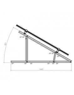 Profilo in Alluminio 1.13mt Struttura Fissaggio Fotovoltaico Tetto