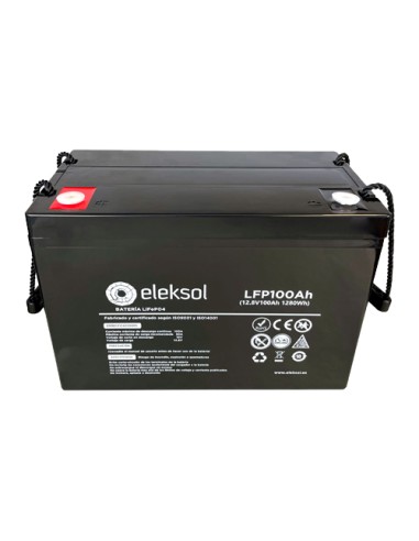 Batteria al litio LiFePO4 Eleksol LFP100AH 100A 12.8V accumulo fotovoltaico