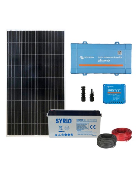 Kit solaire photovoltaique 12v 2x50Wc + Batterie AGM 100Ah