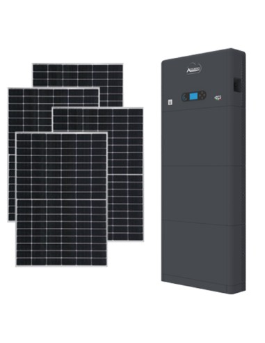 Kit photovoltaïque 6160W double face onduleur 6kW Zucchetti lithium 5.12kWh