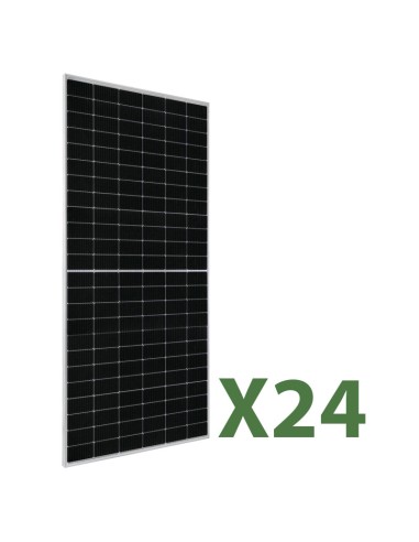 Set of 24 photovoltaic solar panels 550W total 13200W JA Solar mono half cells