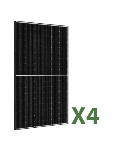 Set de 4 panneaux photovoltaïques 415W total 1660W Jasolar série GR cadre noir