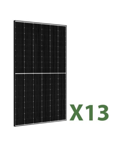 Set de 13 placa solar fotovoltaico 415W total 5395W Jasolar serie GR marco negro