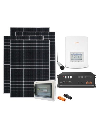 Kit Fotovoltaici Off-Grid: vendita online Kit fotovoltaico Off-Grid monofase 3520W inverter Solis 3kW Pylontech 4.8kWh