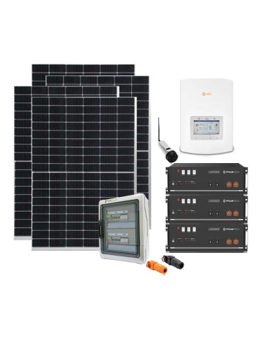 Single-phase Off-Grid photovoltaic kit 3520W inverter Solis 3kW Pylontech 14.4kW