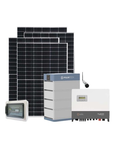 Off-Grid-Photovoltaik-Kit 3080W-Wechselrichter Solis 6kW Pylontech H1 10.65kWh