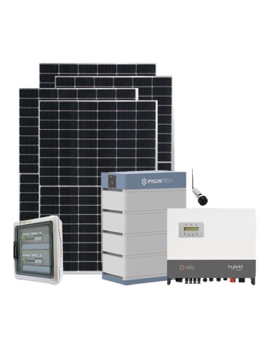 Kit Fotovoltaici Off-Grid: vendita online Kit fotovoltaico Off-Grid trifase 7920W inverter Solis 6kW Pylontech H1 14.20kWh