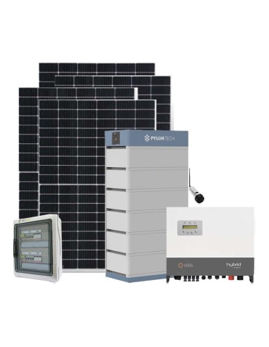 Kit Fotovoltaici Off-Grid: vendita online Kit fotovoltaico Off-Grid trifase 10100W inverter Solis 10kW Pylontech 21.30kWh