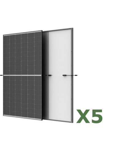 Set of 5 photovoltaic solar panels 495W total 2475W mono TRINASOLAR Vertex S+