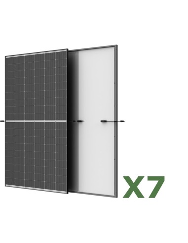 Set of 7 photovoltaic solar panels 495W total 3465W mono TRINASOLAR Vertex S+