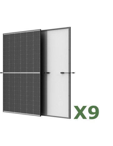 Set de 9 panneaux photovoltaïques 495W total 4455W mono TRINASOLAR Vertex S+