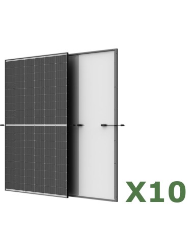 Set de 10 panneaux photovoltaïques 495W total 4950W mono TRINASOLAR Vertex S+