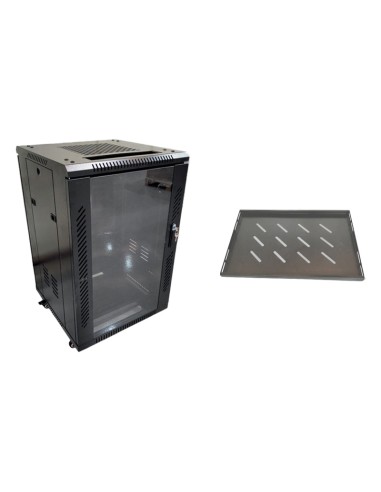 Eleksol 18U rack cabinet for Pylontech lithium batteries with tray storage