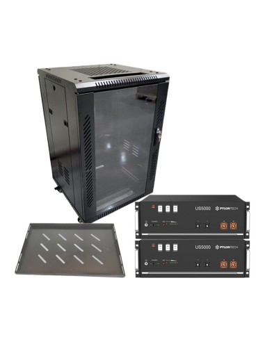 Armadio rack batterie Pylontech: vendita online Sistema di accumulo da 9.6kWh con batterie al litio Pylontech US5000 accumulo