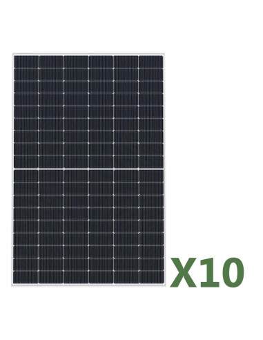 Set 10 panel fotovoltaicos 440W total 4400W monocristalino EGING PV media célula