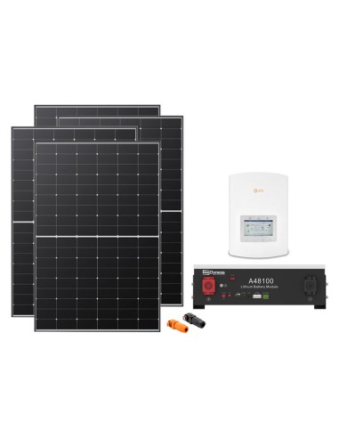 Kit fotovoltaico monofásico 6020W inversor Solis 6kW litio A48100 Dyness 4.8kW