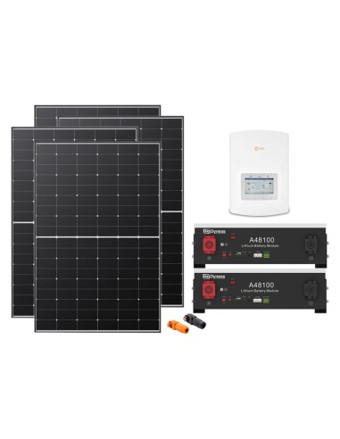 Kit photovoltaïque 6020W onduleur Solis 6kW lithium A48100 Dyness 9.6kWh