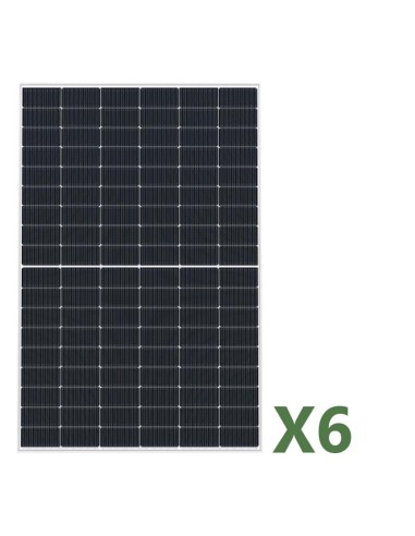 Set of 6 photovoltaic panels 440W total 2640W bifacial mono EGING PV half cells