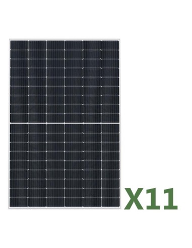 Set de 11 panneaux photovoltaïques double face 440W total 4840W mono EGING PV
