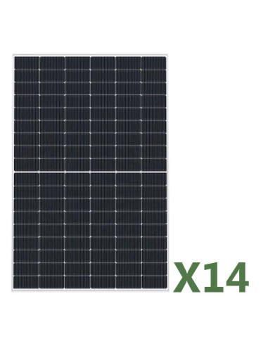 Set of 14 photovoltaic panels 440W total 6160W bifacial mono EGING PV half cells