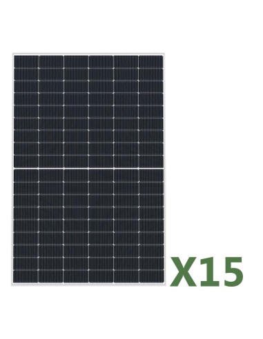 Set of 15 photovoltaic panels 440W total 6600W bifacial mono EGING PV half cells