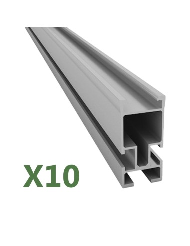 Set de 10 Aluminium profiles 2.60mt Fixing structure Photovoltaic Solar Roof