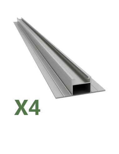 Componenti Fissaggio: vendita online Set 4 Profili in Alluminio 2.60mt struttura fotovoltaico lamiera grecata