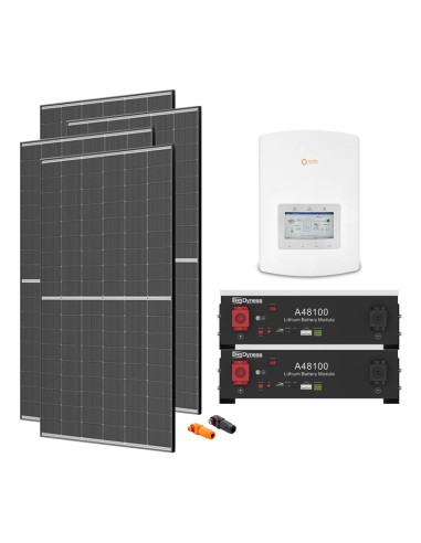 Einzelphase-photovoltaik-Kit 5940W Wechselrichter Solis 6kW Lithium Dyness 9.6kW