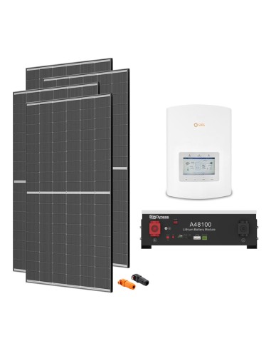 Einzelphase-photovoltaik-Kit 6435W Wechselrichter Solis 6kW Lithium Dyness 4.8kW