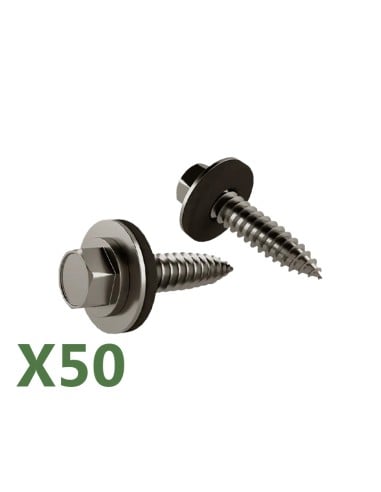 Set of 50 bimetallic self-tapping screws A2 5.5x25mm