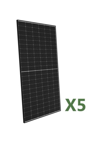 Set of 5 photovoltaic solar panels 505W total 2525W mono PEIMAR black frame
