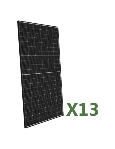 Set 13 panel fotovoltaicos 505W total 6565W mono PEIMAR media célula marco negro
