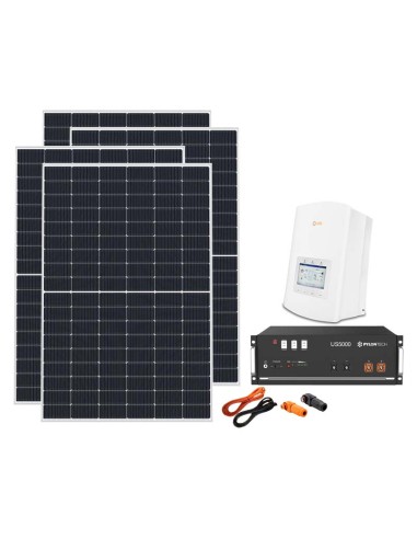 Serie Pro: vendita online Kit fotovoltaico monofase 4400W PRO inverter ibrido Solis 3.6kW Pylontech 4.8kWh