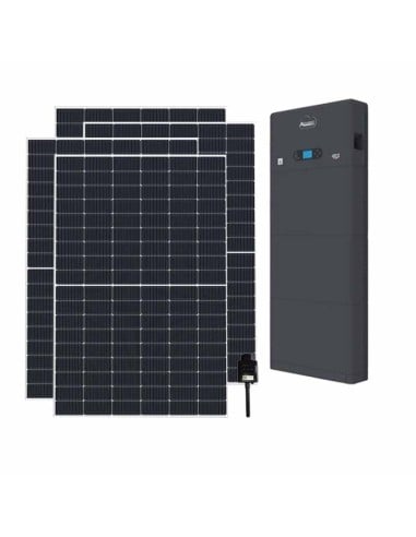 Kit fotovoltaico 4400W doble cara inversor 4kW Zucchetti almacenamiento 5.12kWh