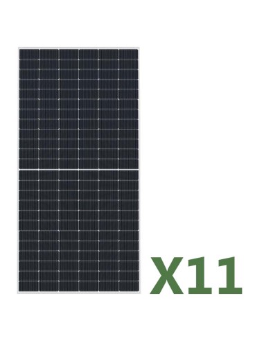 Set de 11 placa solar fotovoltaicos doble cara de 585W total 6435W mono EGING PV