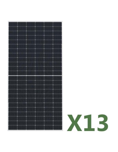 Set of 13 585W bifacial photovoltaic solar panels total 7605W mono EGING PV