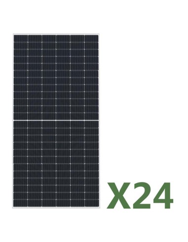 Set of 24 585W bifacial photovoltaic solar panels total 14040W mono EGING PV