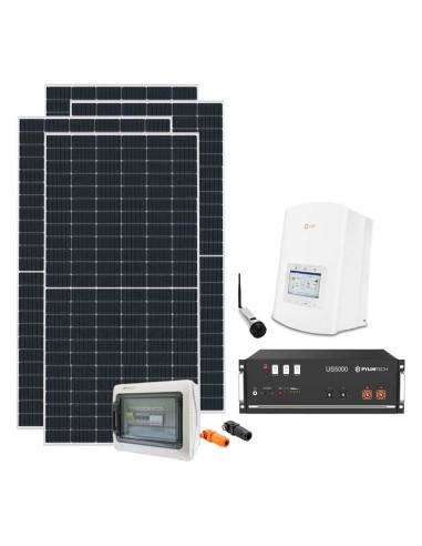 Kit Fotovoltaici Off-Grid: vendita online Kit fotovoltaico Off-Grid monofase 3480W inverter Solis 3kW Pylontech 4.8kWh