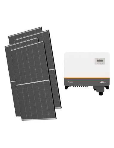 Three-phase photovoltaic kit 29700W Solis inverter 30kW connected to grid