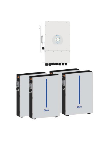 Sistema almacenamiento trifásico inversor 12kW DEYE litio RW-M 24.56kWh