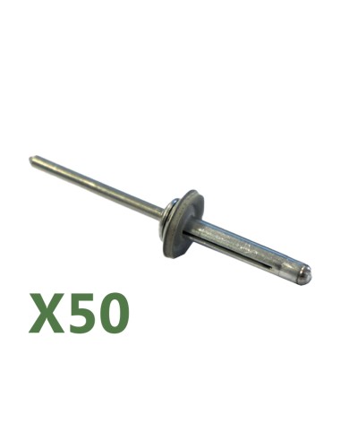 Satz mit 50 Aluminium-Schmetterlingsniete 5.2 x 19.1mm