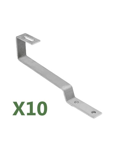 Jeu de 10 support fixe pour tuile plate de fixation solaire photovoltaïque