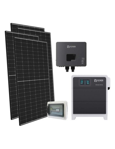 Off-Grid single-phase photovoltaic kit 4040W Renon Power 6kW Xtreme-Lv 5.12kWh