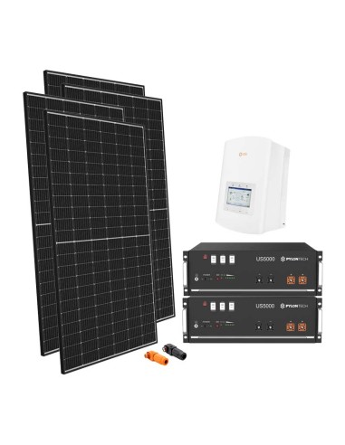 Serie Pro: vendita online Kit fotovoltaico monofase 4040W PRO inverter ibrido Solis 3.6kW Pylontech 9.6kWh