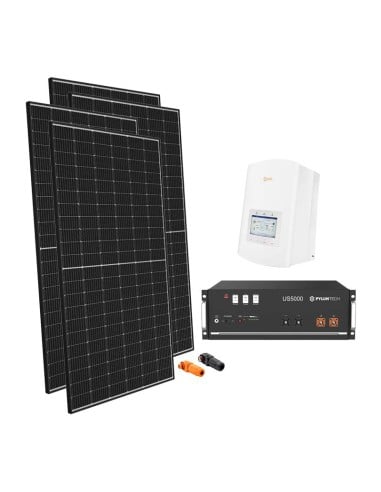 Serie Pro: vendita online Kit fotovoltaico monofase 5050W PRO inverter ibrido Solis 4.6kW Pylontech 4.8kWh