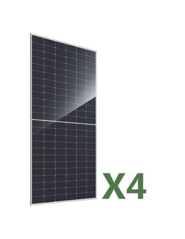 Set 4 Photovoltaik-Solarmodulen bifacial 585W Gesamt 2340W mono JA Solar